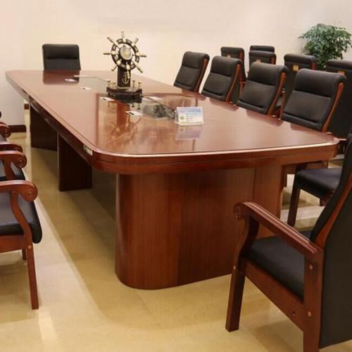 办公家具20人大型实木油漆贴皮会议桌长桌桌椅组合长方形条桌 - 图1